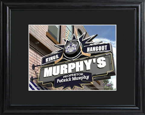 NHL Pub Print in Wood Frame - Kings