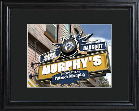 NHL Pub Print in Wood Frame - Predators