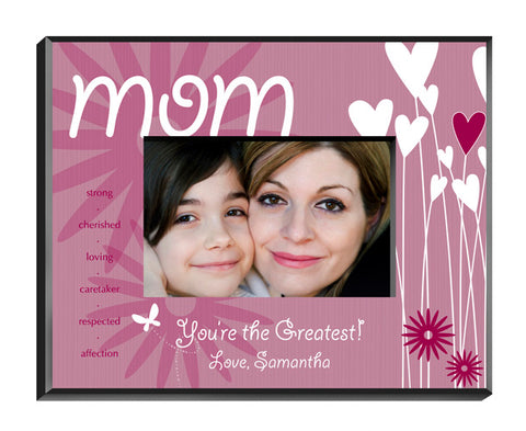 Heart and Flowers Frame - Mom