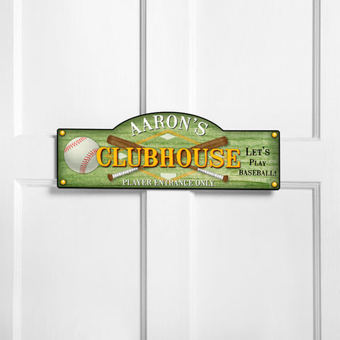 Personalized Kids Room Sign - Baseball - PersonalizationPop Test Store
