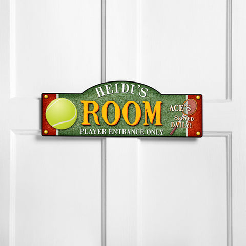 Personalized Kids Room Sign - Tennis - PersonalizationPop Test Store