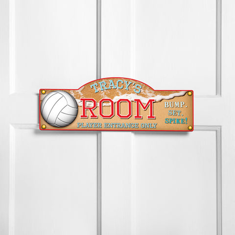 Personalized Kids Room Sign - Volleyball - PersonalizationPop Test Store