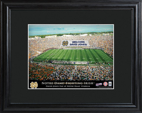 College Stadium Print with Wood Frame - Notre Dame