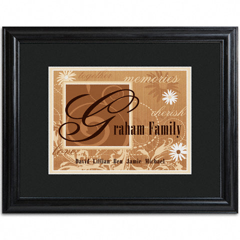 Family Name Frame - Brown