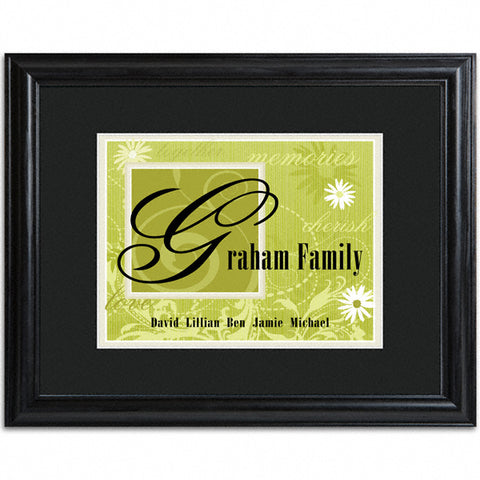 Family Name Frame - Green