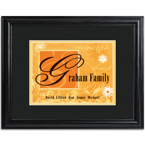 Family Name Frame - Orange