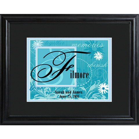 Couple's Name Frame - Blue