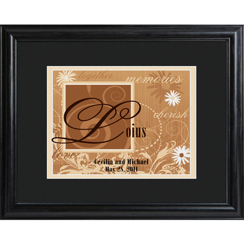 Couple's Name Frame - Brown