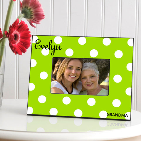 Polka Dot Frame - Green