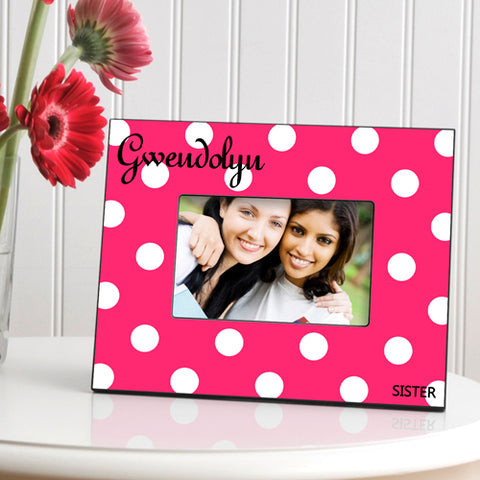 Polka Dot Frame - Pink