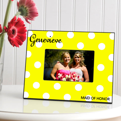 Polka Dot Frame - Yellow