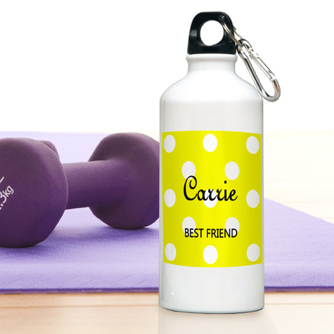 Polka Dots Water Bottle - Bananas