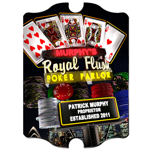 Marquee Vintage Sign - Nighttime Royal Flush