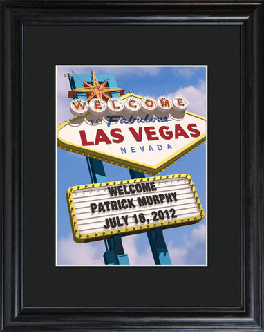 Vegas Marquee Framed Print - Nighttime Vegas