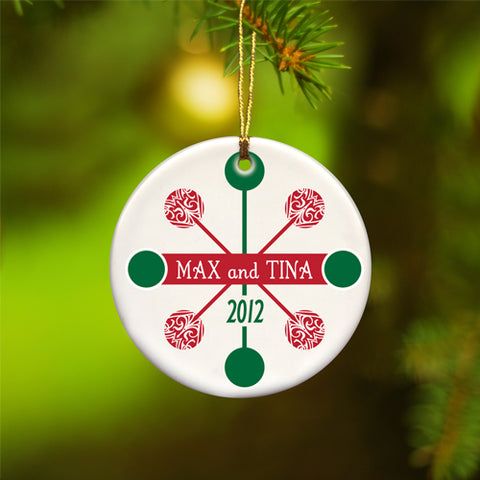 Contemporary Classic Ornament - Red/Green