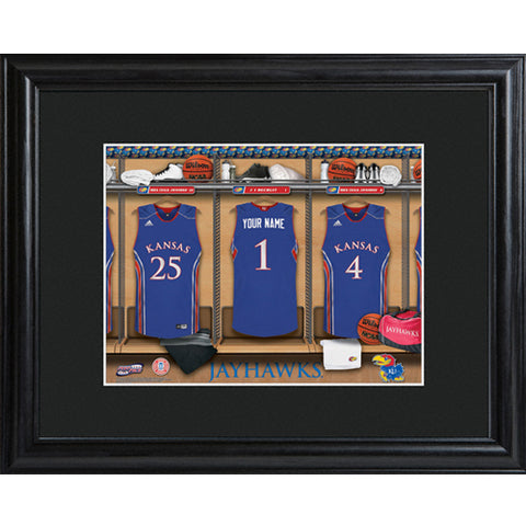 College Basketball Locker Room Print - Kansas - PersonalizationPop Test Store