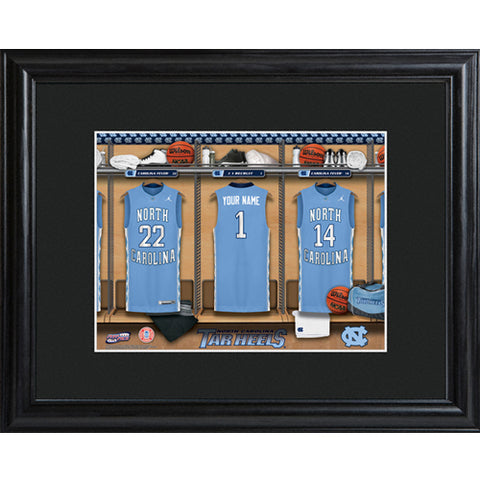 College Basketball Locker Room Print - North Carolina - PersonalizationPop Test Store