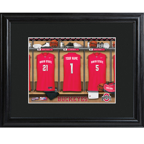 College Basketball Locker Room Print - Ohio State - PersonalizationPop Test Store