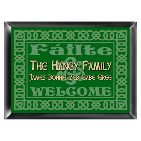 Irish Family Signs - Celtic Green