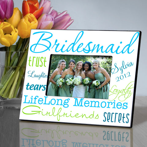 Bridesmaid Frame - Blue - PersonalizationPop Test Store