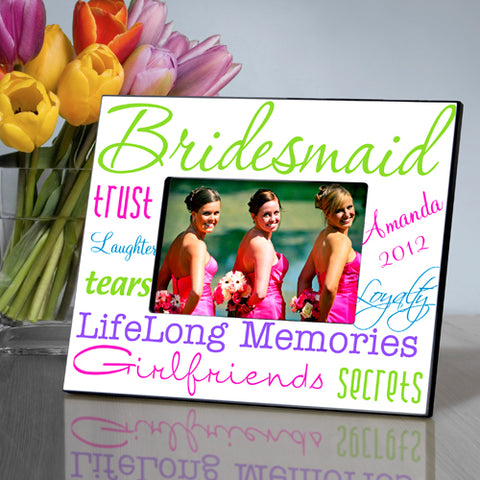 Bridesmaid Frame - Bold and Bright - PersonalizationPop Test Store