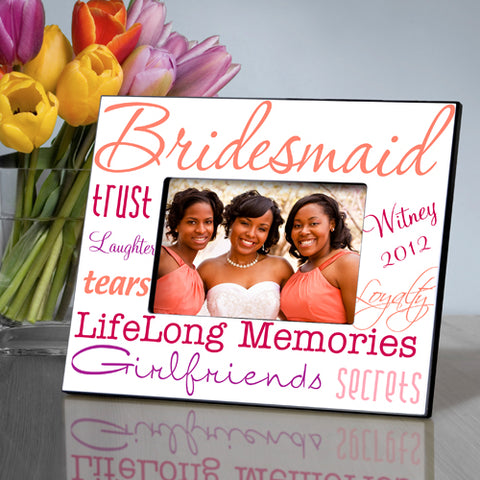 Bridesmaid Frame - Peachy - PersonalizationPop Test Store