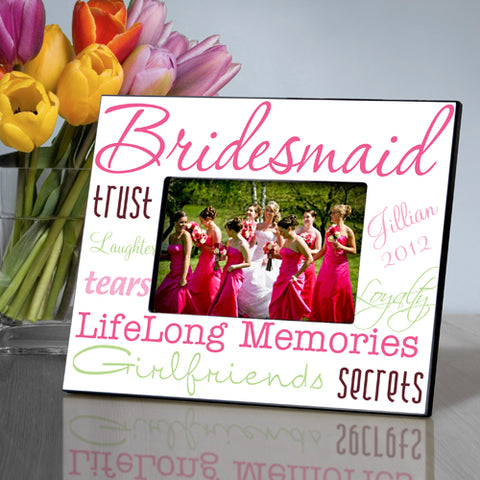 Bridesmaid Frame - Pink - PersonalizationPop Test Store