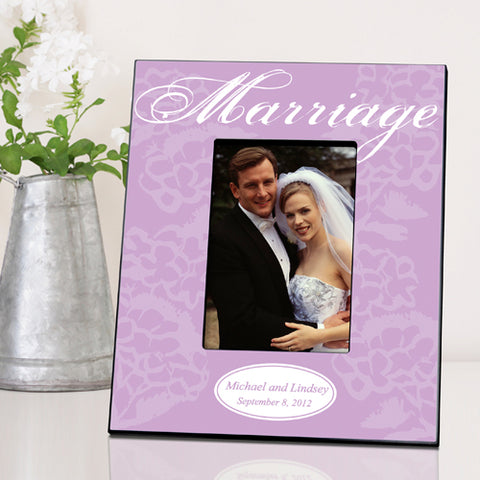 Couple's Frame - Marriage - White & Lavender