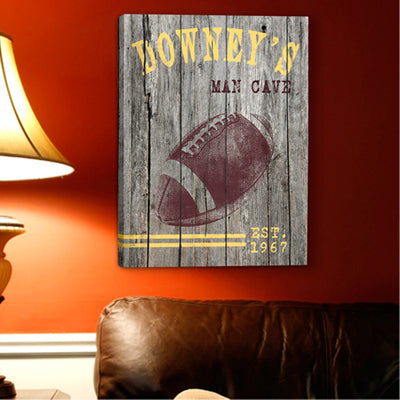 Man Cave Canvas Print - Football