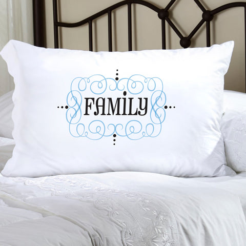 Felicity Glamour Girl Pillow Case - Light Blue/Black