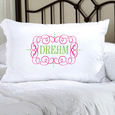 Felicity Glamour Girl Pillow Case - Pink/Green