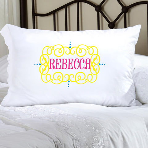 Felicity Glamour Girl Pillow Case - Yellow/Pink