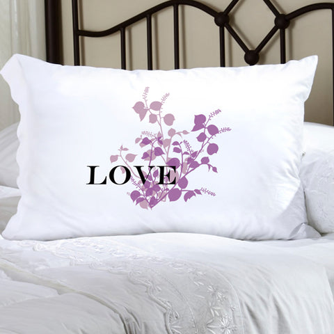 Felicity Graceful Nature Pillow Case - Purple
