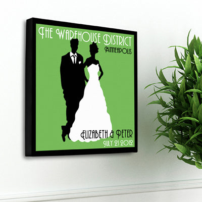 Couples Studio Canvas Print - Blue