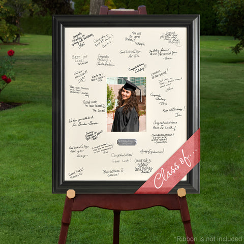 Laser Engraved Wedding Wishes Signature Frame - Graduation