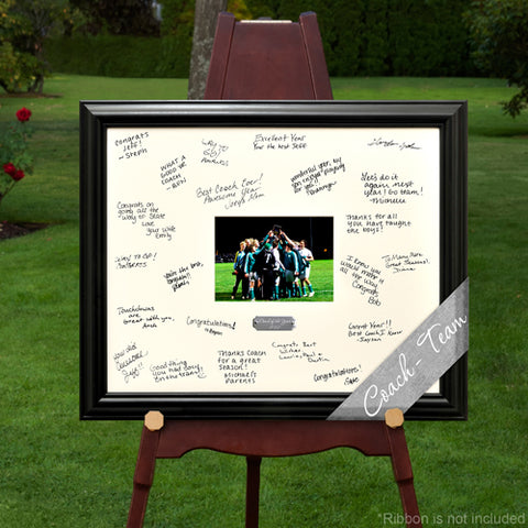 Laser Engraved Wedding Wishes Signature Frame - Coach/Team