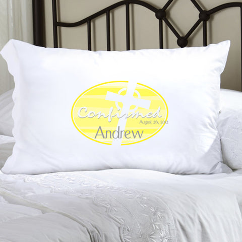 Confirmation Pillow Case - Celtic Blessings Yellow