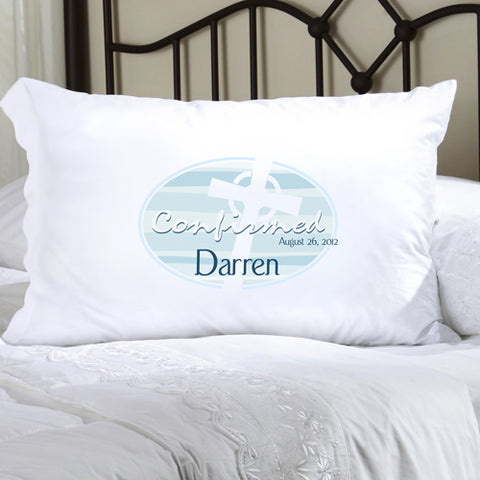 Confirmation Pillow Case - Light of God Blue