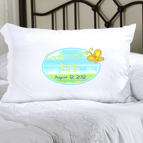 Confirmation Pillow Case - Sunshine and Butterflies