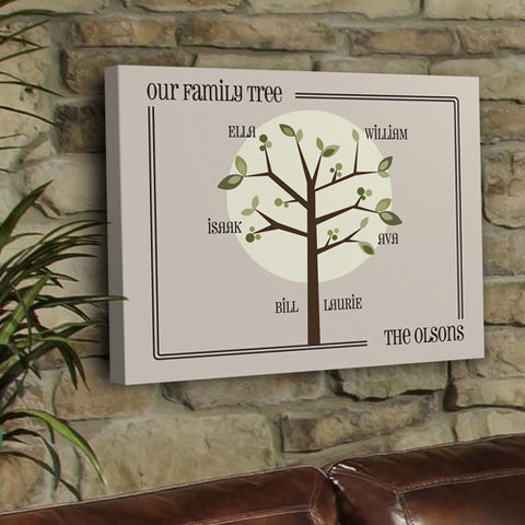 Family Tree Canvas - Contemporary