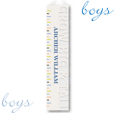 Kids Growth Charts - Personalized Big and Tall Tan