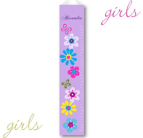 Kids Growth Charts - Personalized Lilac Blooms