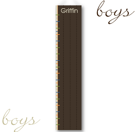 Kids Growth Charts - Personalized Racing Stripes Growth Chart