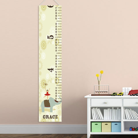 Kids Canvas Height Chart - Circus Princess