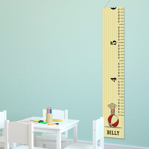 Kids Canvas Height Chart - Circus Prince