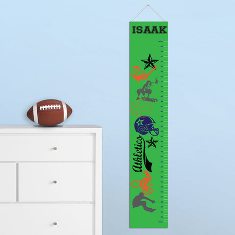 Kids Canvas Height Chart -Sports