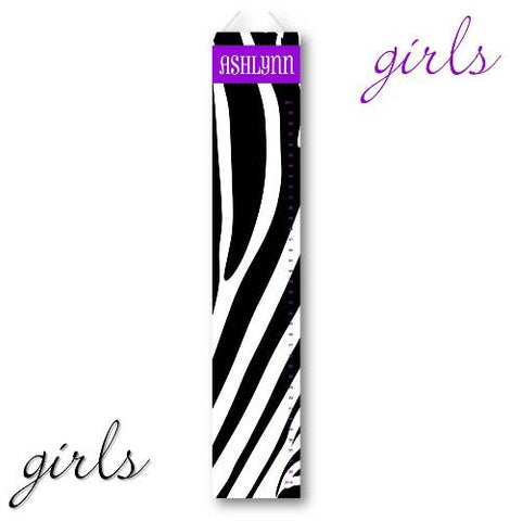 Kids Canvas Height Chart - Zebra
