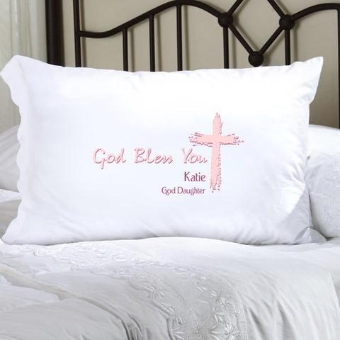 Childrens Personalized Pillow Case - Pink Message - PersonalizationPop Test Store
