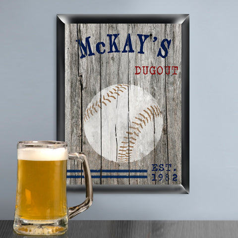 Traditional Sports Man Cave Pub and Tavern Signs - Baseball Design
