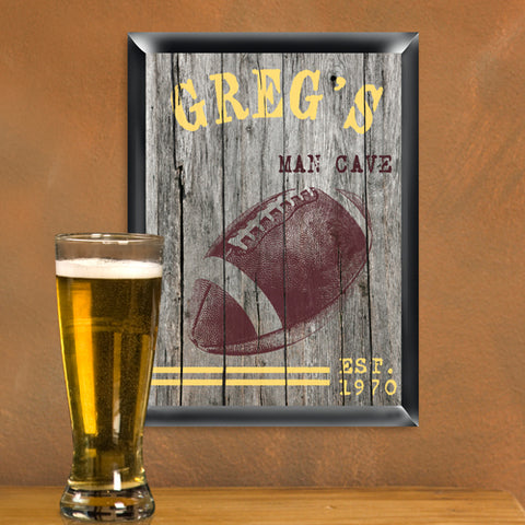 Traditional Sports Man Cave Pub and Tavern Signs - Football Design